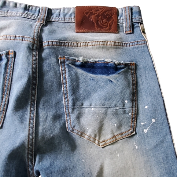 Hustle Gang Whiskey Throttle Spray Paint Jeans. Sz. 34. - Picture 11 of 16